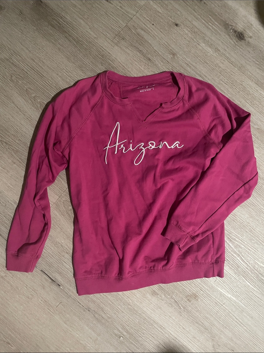 Vintage Arizona Script Sweatshirt in Berry Pink